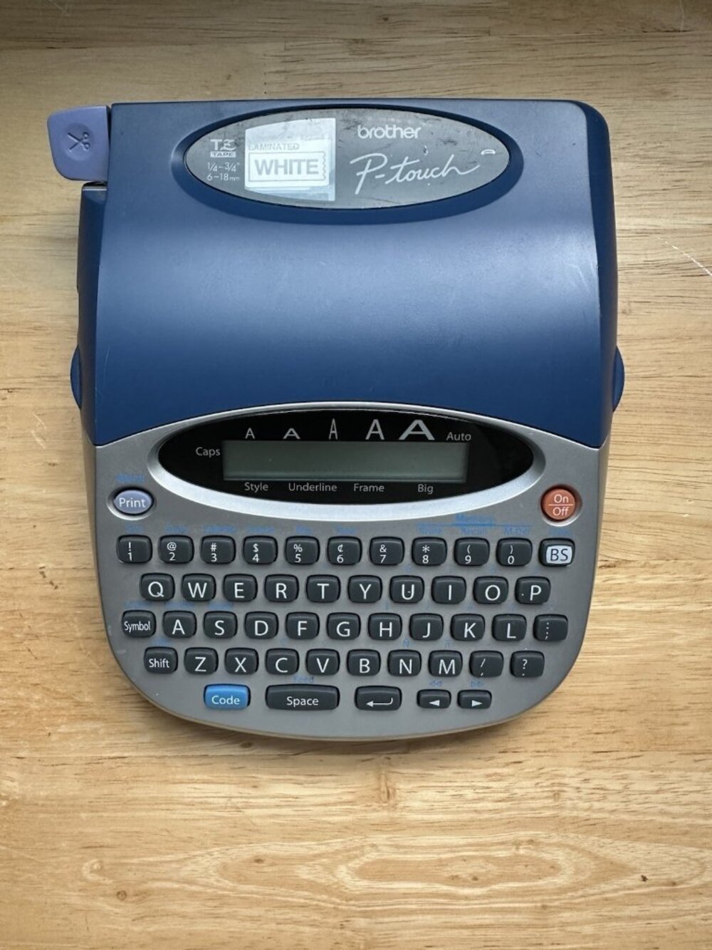 Brother P-Touch PT-1750 Label Thermal Printer Tested Working No AC cord